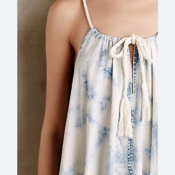 Anthropologie Dresses & Skirts - Holding Horses Chambray tie dye swing midi dress with pockets size extra small